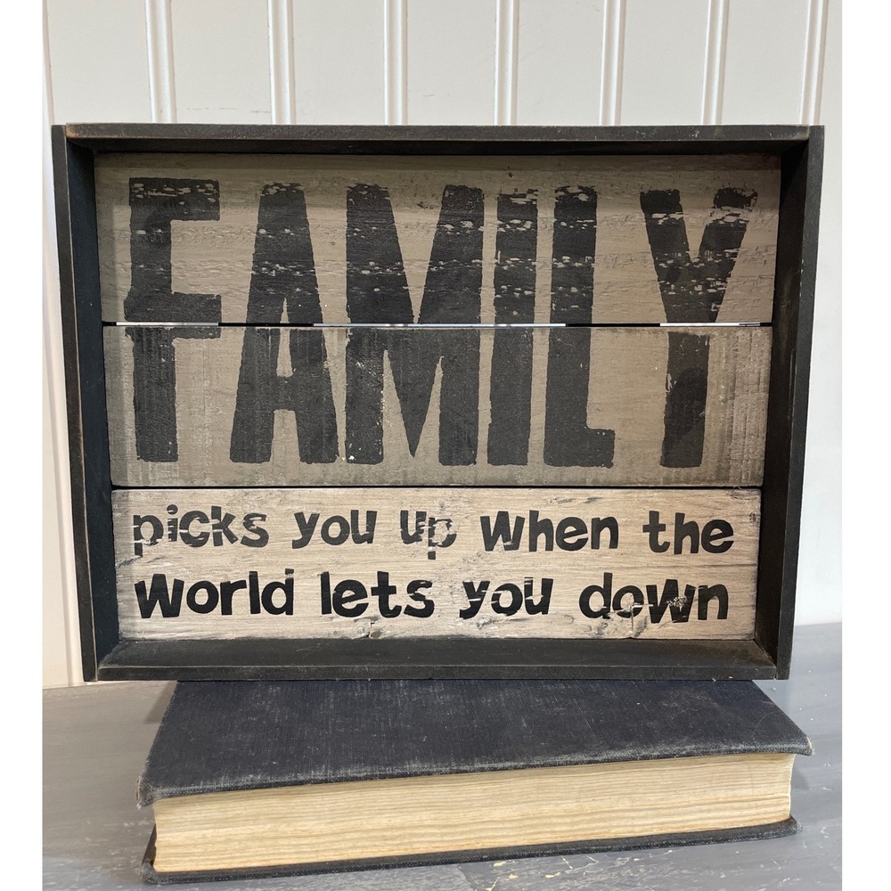 Hearthside Collection Barbara Lloyd Family Rustic Wood Sign Wall Art 10.5x7.75